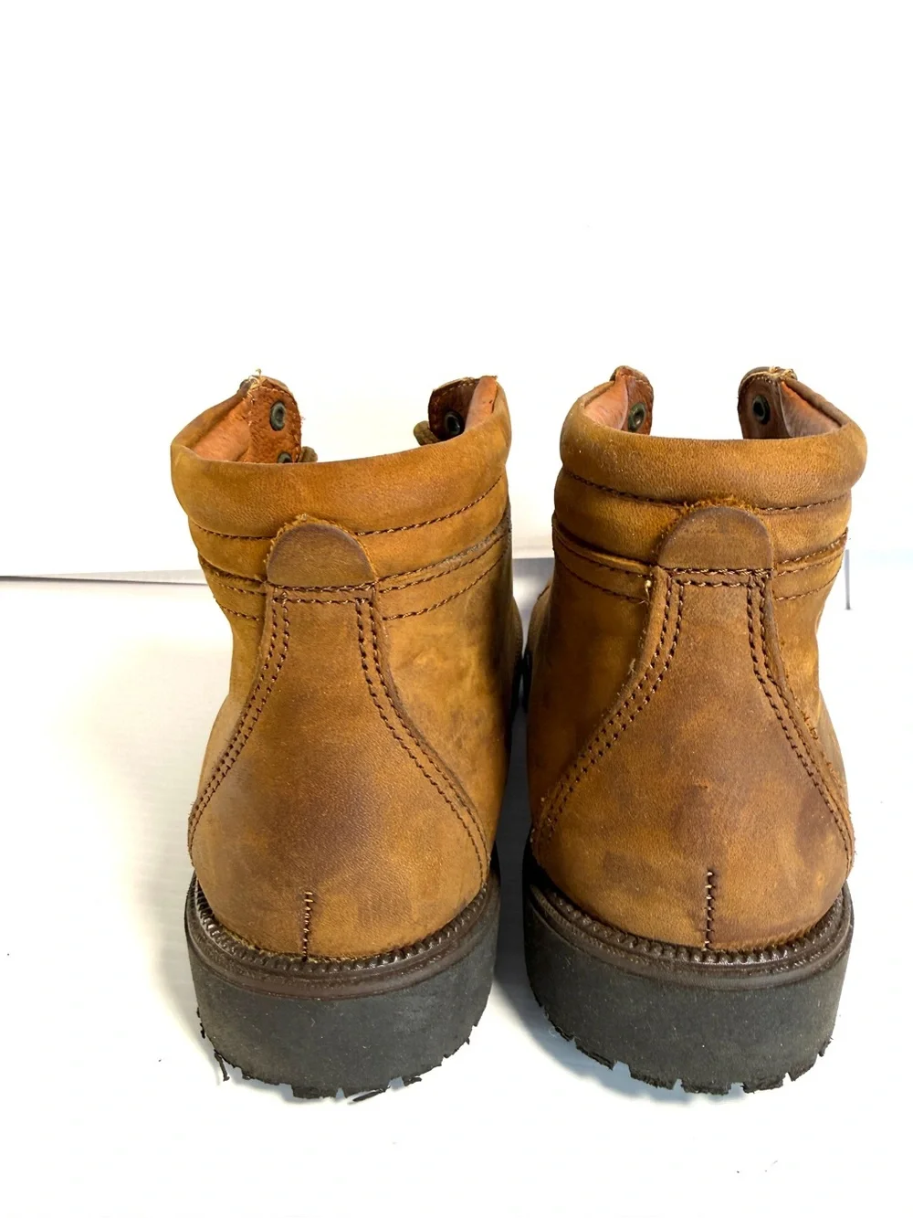 Nunn Bush Tan Leather Lace-Up Work Boots